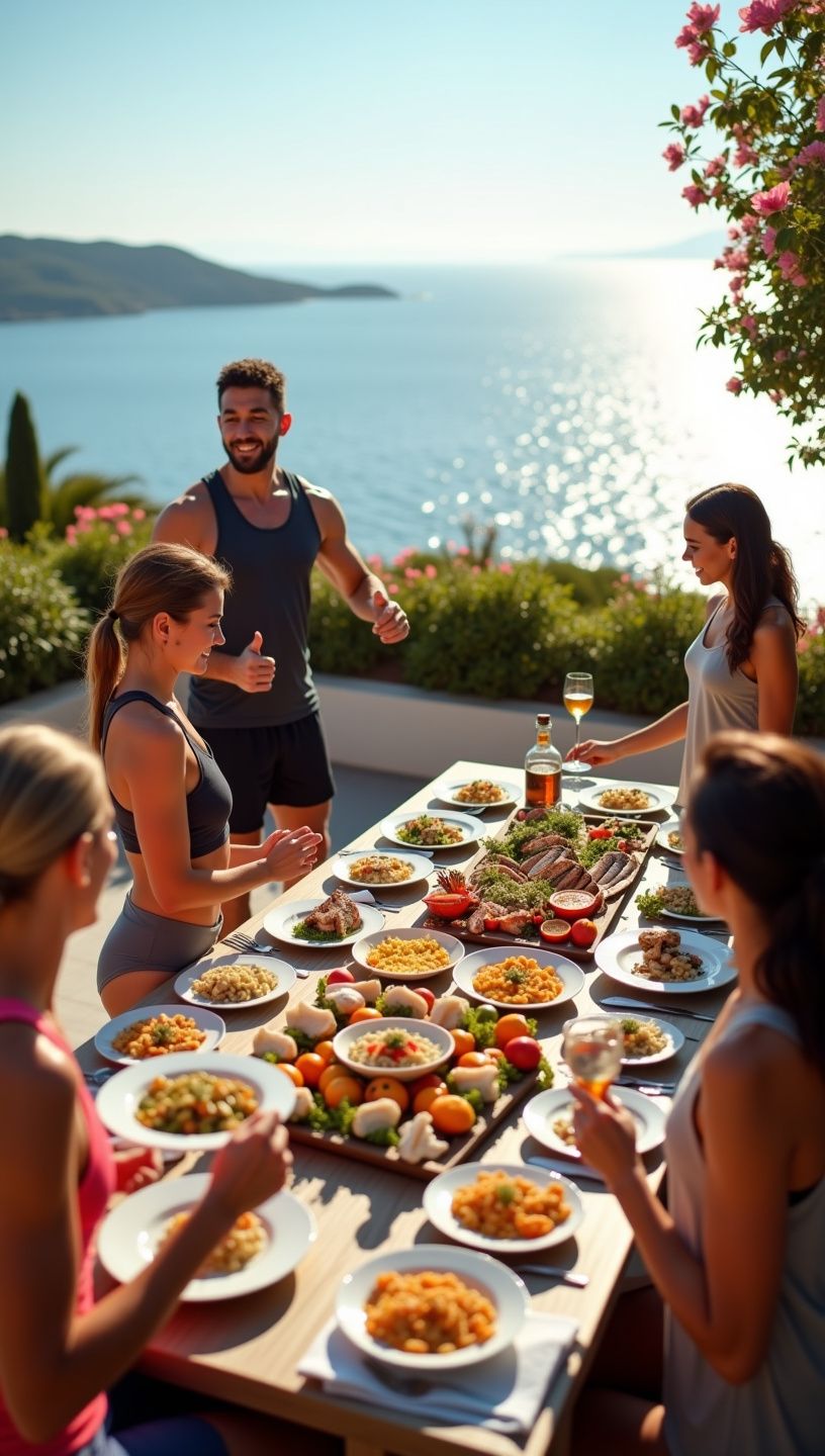 Δίσκος με ποικιλία θαλασσινών και σως για βουτιά