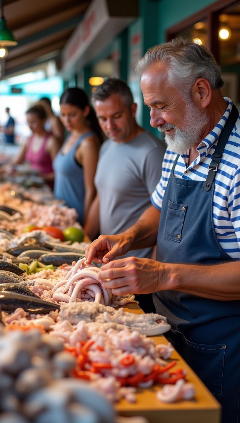 Πιάτο με καλαμάρια ψημένα στη σχάρα