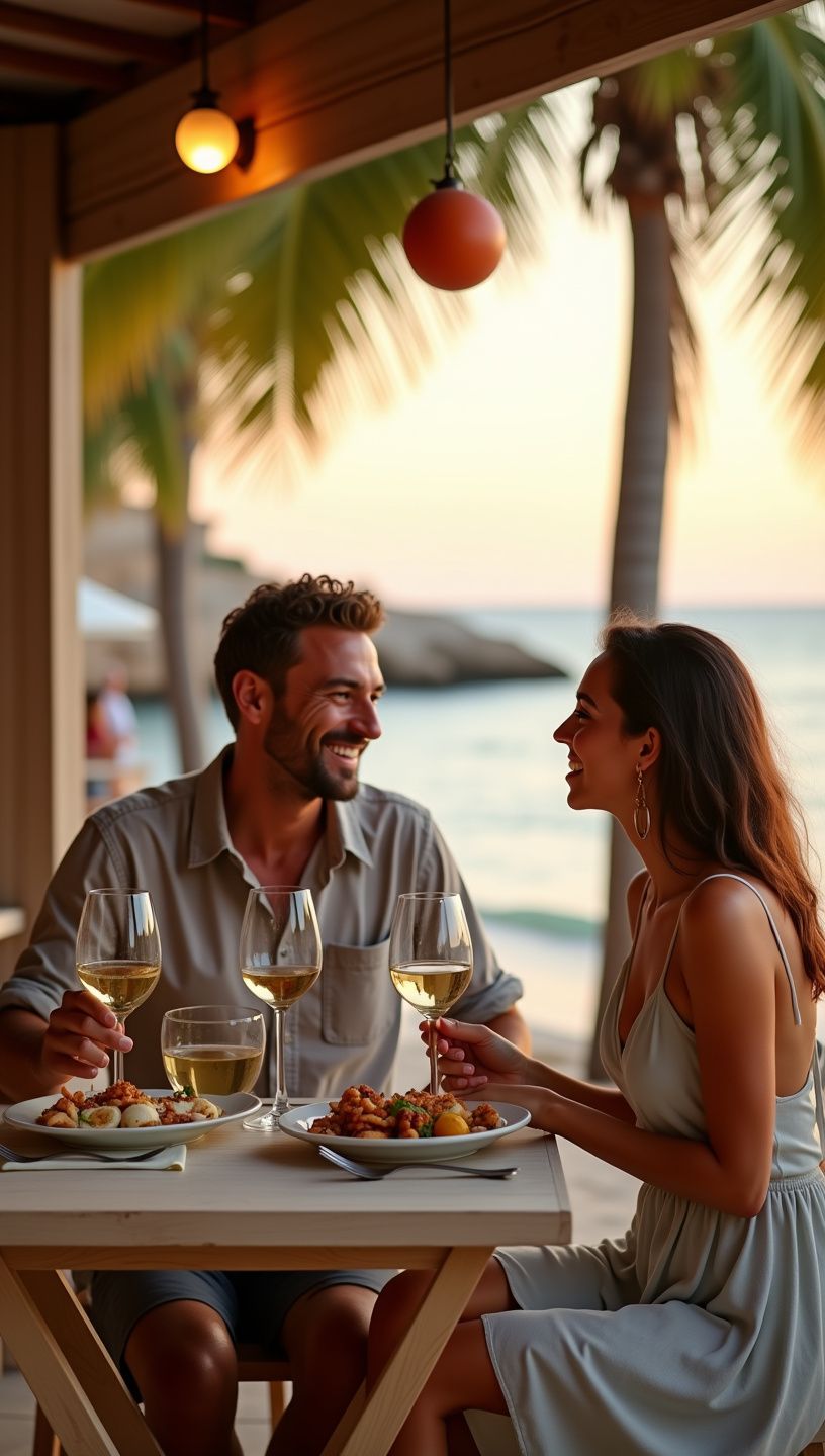 Θαλασσινά πιάτα σε ταβέρνα δίπλα στη θάλασσα